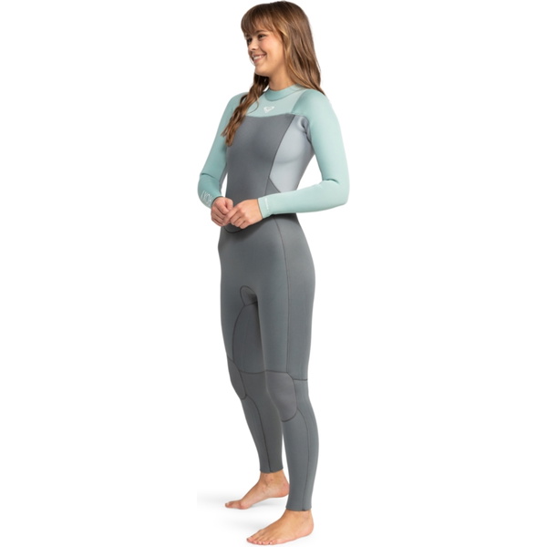 2025 Roxy Frauen Prologue 4/3mm Rückenreißverschluss Neoprenanzug ERJW103167 - Ice Green